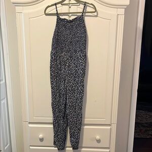 Stylish Navy and Cream Jumpsuit